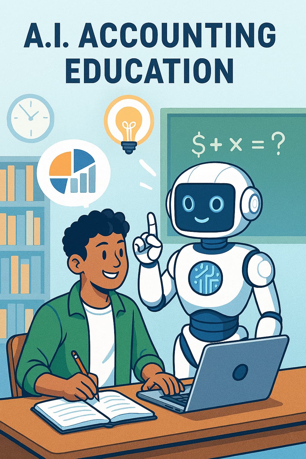 یک استاد در حال توضیح چگونگی ادغام هوش مصنوعی در سرفصل‌های جدید حسابداری